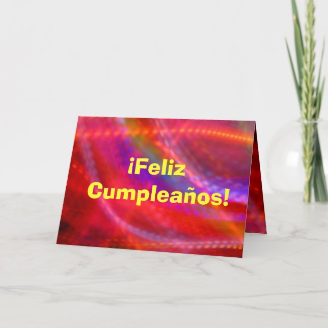 Cartão Card - Feliz Cumpleaños - Multicolor (Frente)