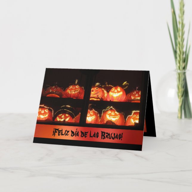 Cartão Card - ¡Feliz día de las Brujas! (Frente)