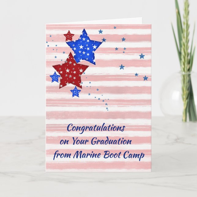Cartão Card for Graduation from Marine Boot Camp (Frente)