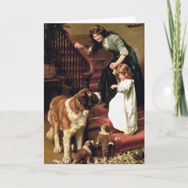 Cartão Card: Good Night - with St. Bernard (Frente)