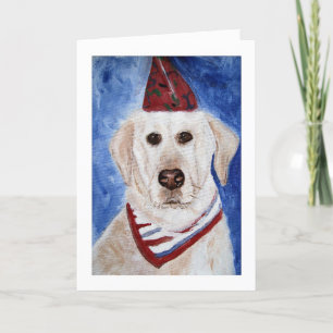 Cartão Card, Lab With Party Hat