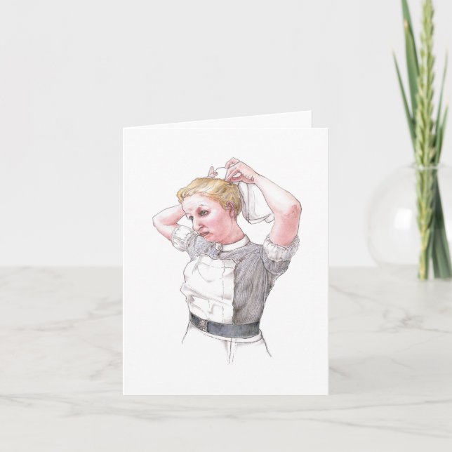 Cartão Card  - Middlesex Hospital Nurse Dressing For Duty (Frente)