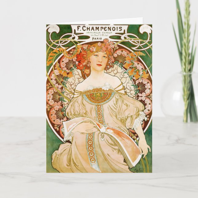 Cartão Card: Mucha - Champenois (Frente)