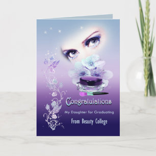 Cartão Card occasion, graduating from beauty school