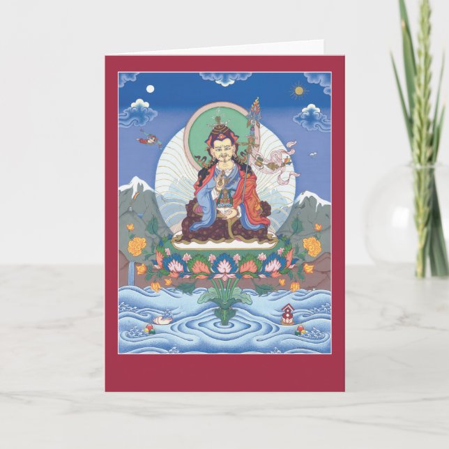 Cartão CARD Padmasambhava / Guru Rinpoche - com mantra (Frente)