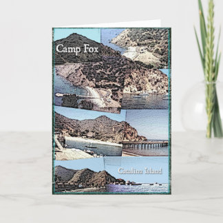 Cartão Card: Photo Collage of Camp Fox Catalina Island