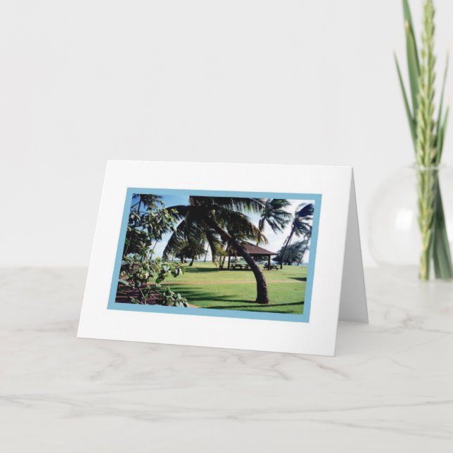 Cartão Card-Poipu Beach Park, Kauai, Havaí (Frente)