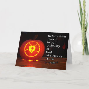 Cartão Card Reformation and Halloween