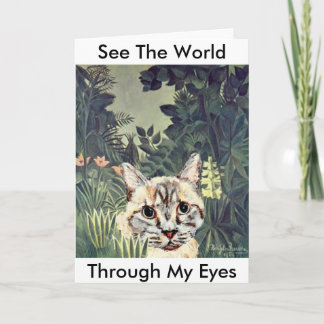 Cartão Card: "See the world through my eyes," jungle cat