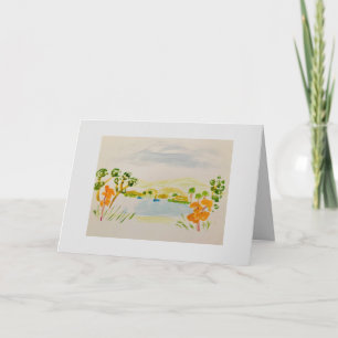 Cartão Card Watercolor / Porto da Baía de São Francisco