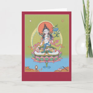 Cartão CARD White Tara - with explanation and mantra