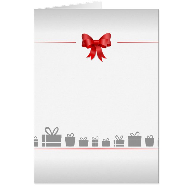 Cartão Card with bow and gifts (Frente)