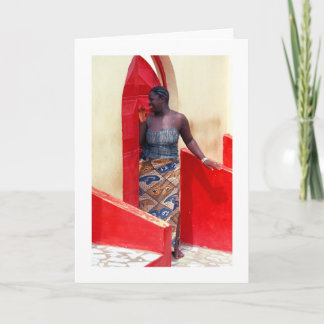 Cartão Card, "Woman at Red Door"