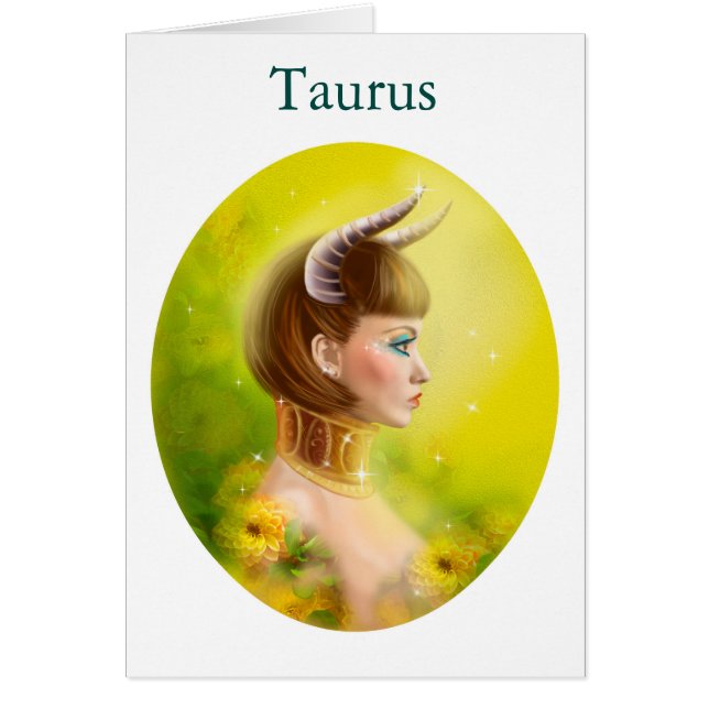 Cartão Card Zodiac - Fantasy Taurus (Frente)