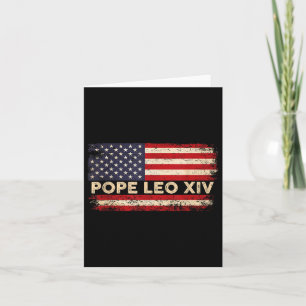 Cartão Cardeal Robert Prevost Papa Leão Xiv 2025 Bandeira
