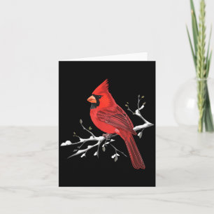 Cartão Cardeal Vermelho Majestoso Observação de Pássaros