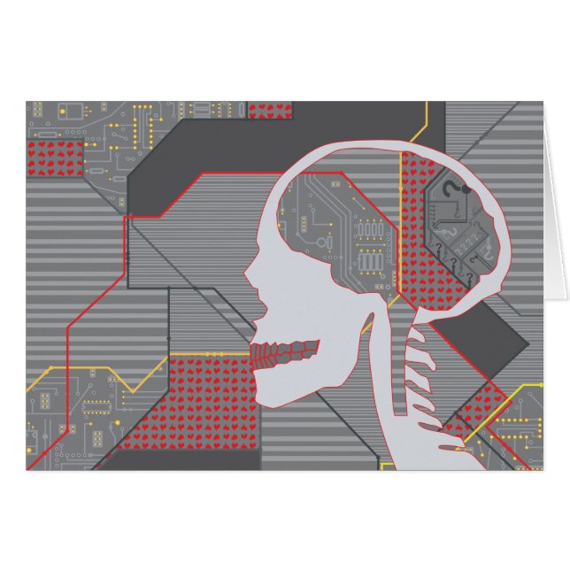 Cartão cardíaca, logicskull (Frente horizontal)