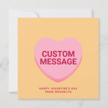 Cartão cardíaco de conversação personalizada cor-d