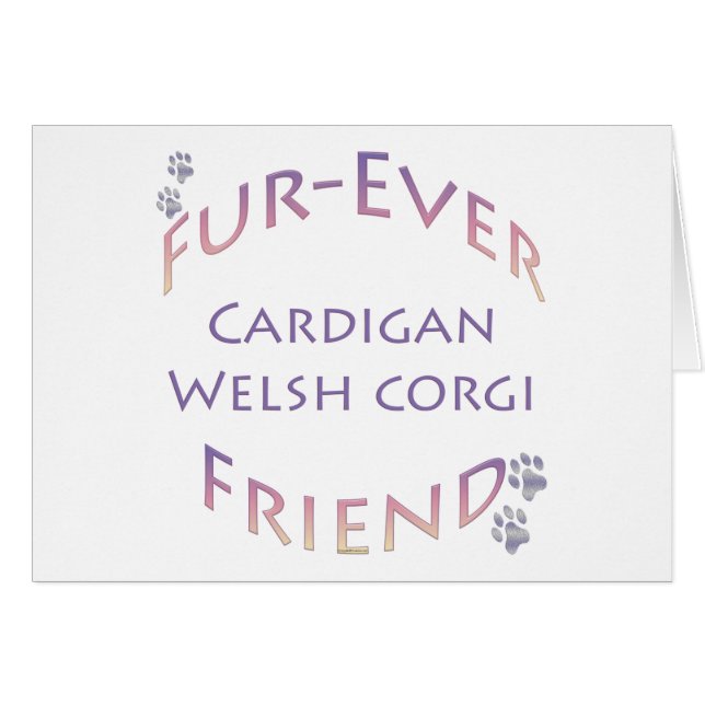 Cartão Cardigan Welsh Corgi Fuever (Frente Horizontal)