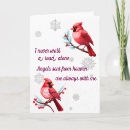 Cartão Cardinalais da estrada de inverno do Céu