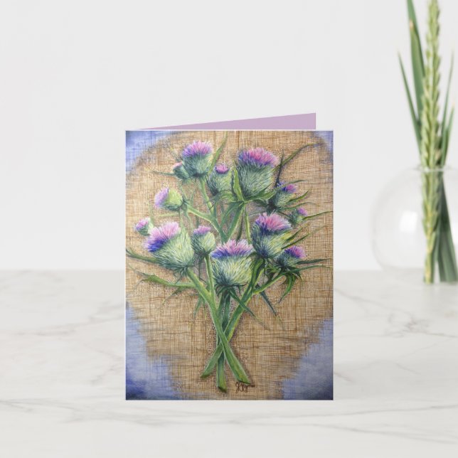 Cartão Cardo escocês (Frente)