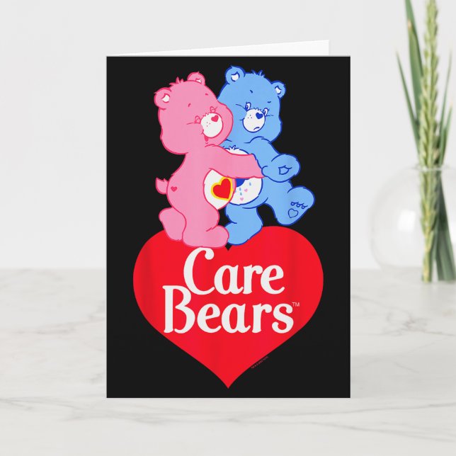 Cartão Care Bears Love-a-lot Bear & Urso Grumpy Valentine (Frente)
