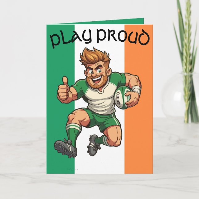 Cartão Carga de Rugby Irlandês (Frente)