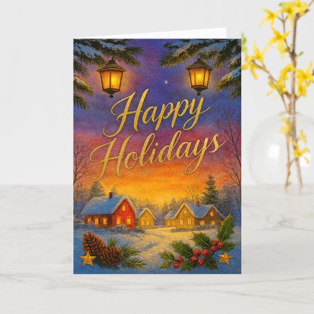 Cartão 'Caribbean Holidays' Folded Greeting Card (Flor Amarela)