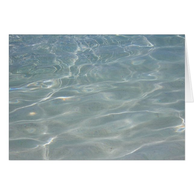 Cartão Caribe Água Abstrato Natureza Azul (Frente horizontal)