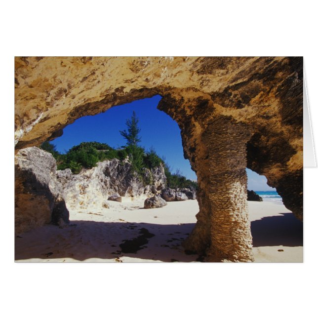 Cartão Caribe, Bermudas, Cidade de Tucker. Natural (Frente Horizontal)