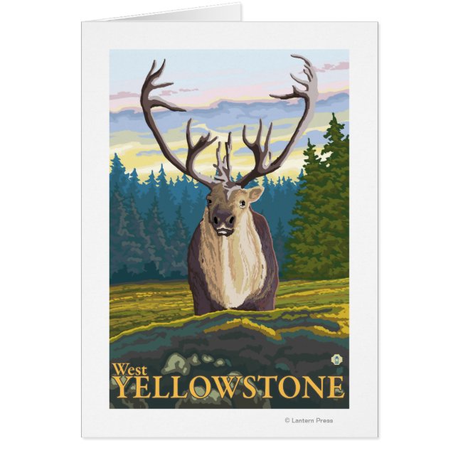 Cartão Caribe em Selvagem - West Yellowstone, MT (Frente)
