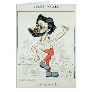Cartão Caricatura de Jules Valles