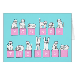 Cartão Caricatura de Namorados Dia dos Gatos, Você é o