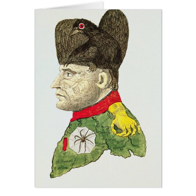 Cartão Caricatura de Napoleon Bonaparte (Frente)