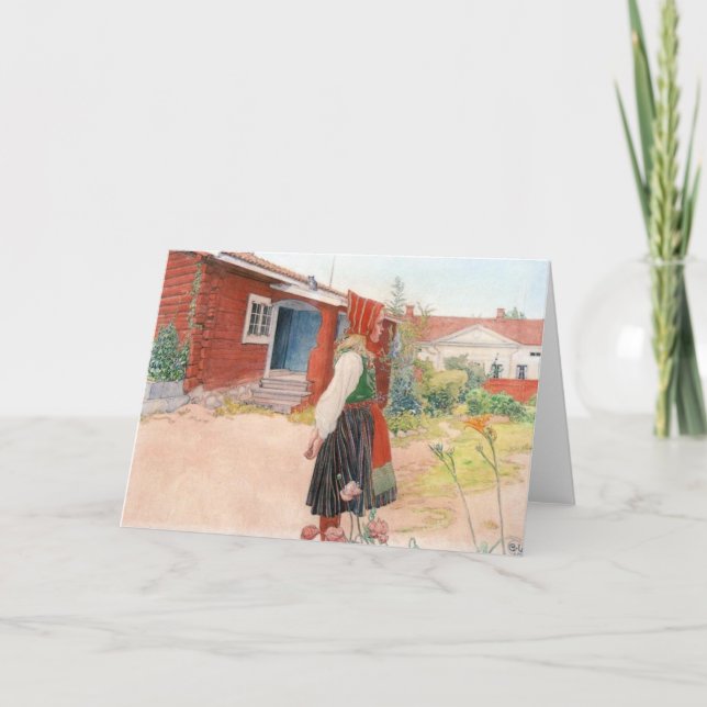 Cartão Carl Larsson a casa de Falun (Frente)