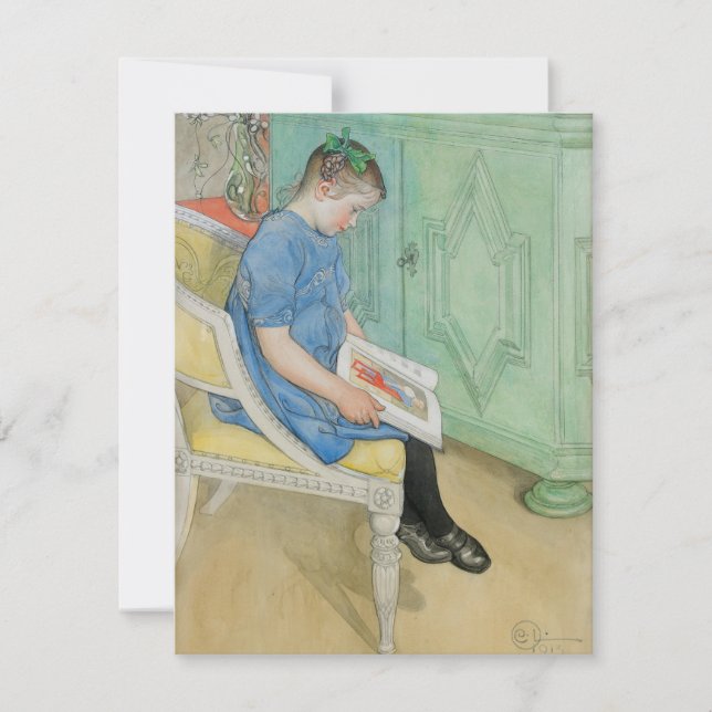 Cartão Carl Larsson - Anna-Johanna, (Frente)