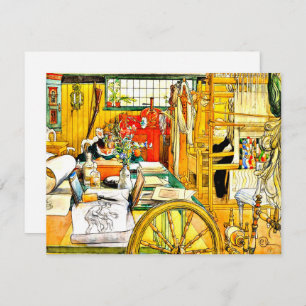 Cartão Carl Larsson - O Workshop