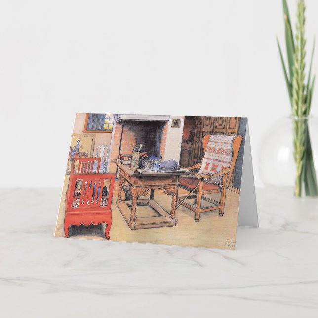 Cartão Carl Larsson, Pek-a-Boo, (Frente)