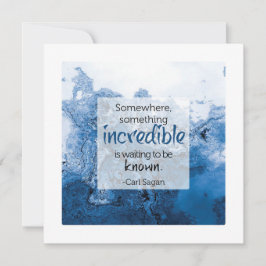 Cartão Carl Sagan Inspirational Quote Greeting Card