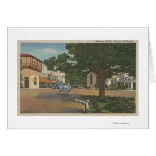 Cartão Carmel, CA - Ponto de vista do distrito comercial 