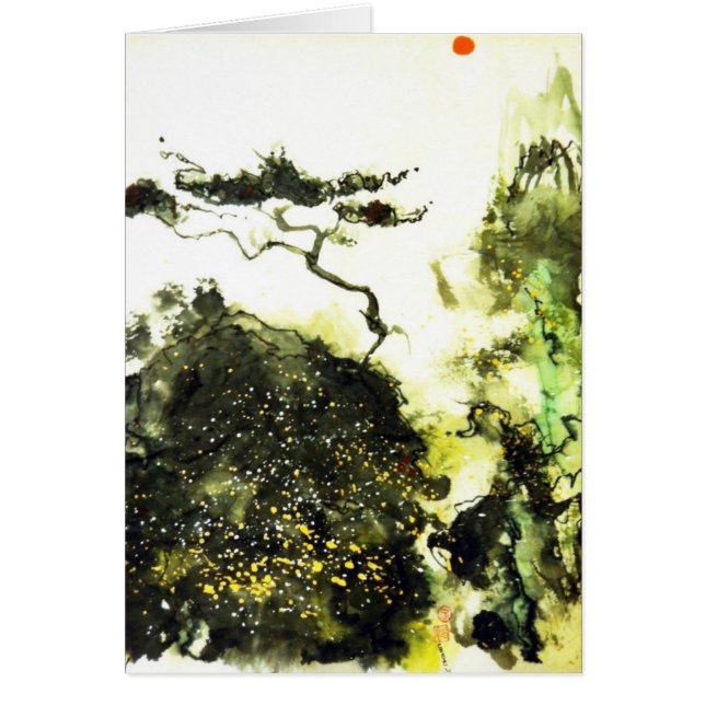 Cartão Carmel Cypress solitário (Frente)