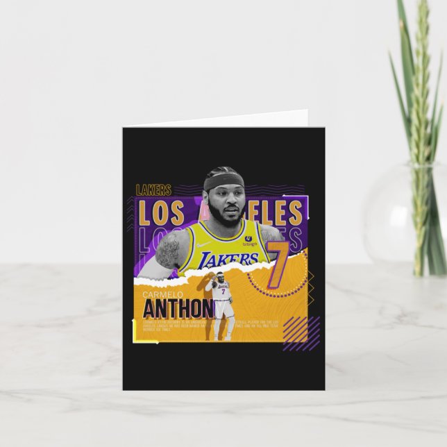 Cartão Carmelo-Anthony - basquete-papel-poster-lakers Ac (Frente)