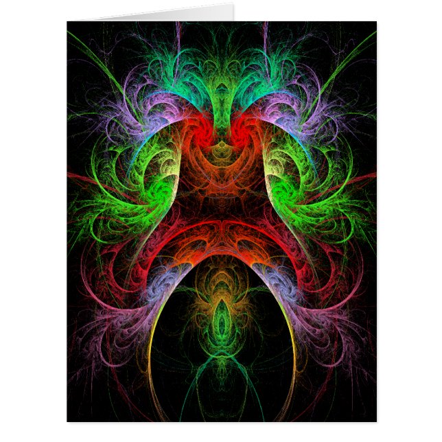 Cartão Carnaval Abstrato Art (Frente)