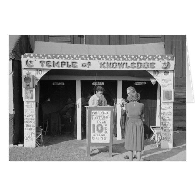 Cartão Carnaval Fortune Teller, 1938 (Frente Horizontal)