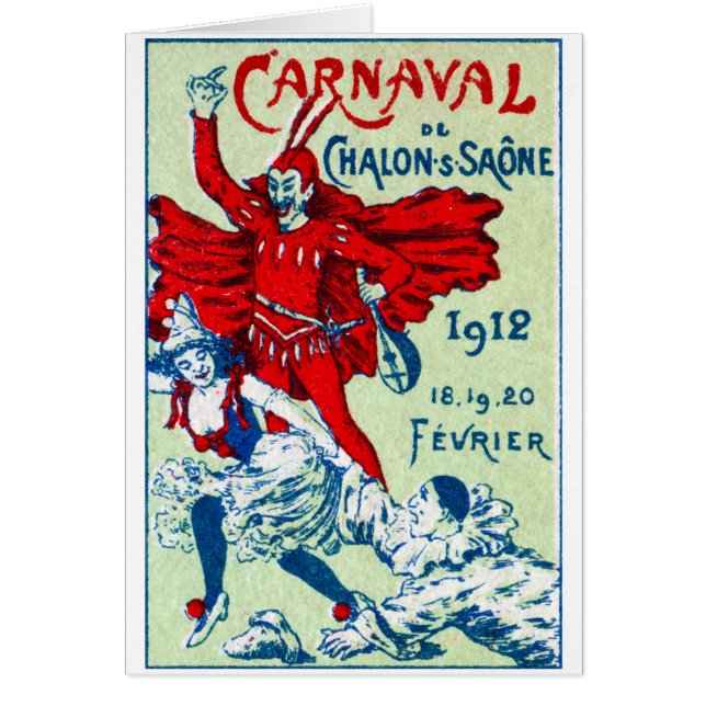 Cartão Carnaval Francês 1912 (Frente)