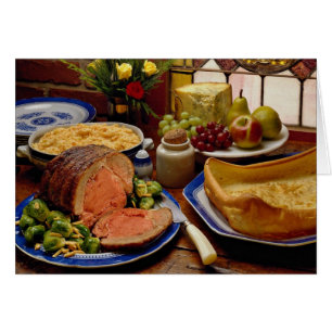 Cartão Carne assada inglesa velha