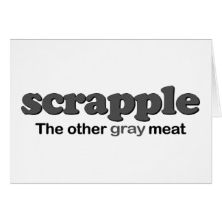 Cartão Carne do cinza de Scrapple
