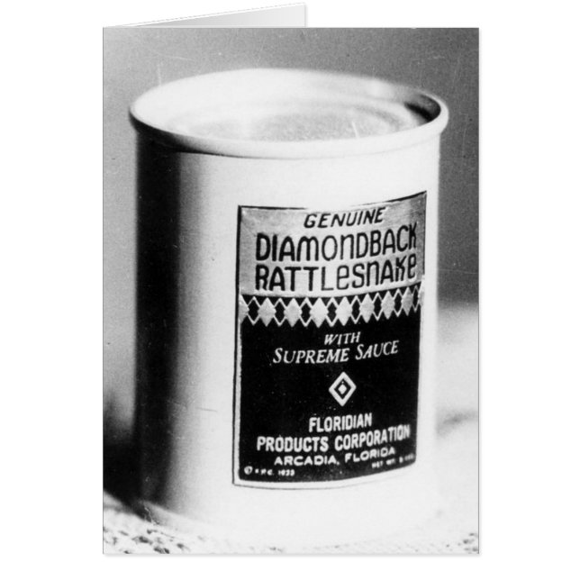 Cartão Carne genuína do cascavel de Diamondbacks, (Frente)