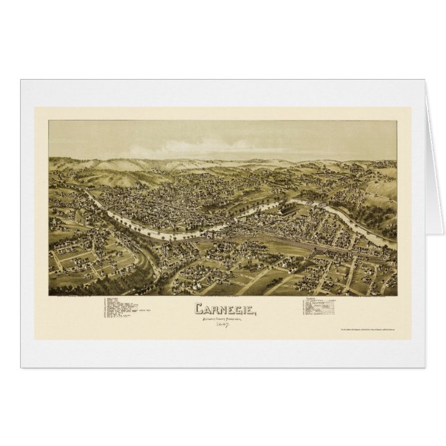 Cartão Carnegie, mapa panorâmico do PA - 1897 (Frente Horizontal)