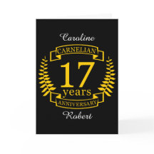 Carnelian Gemstone aniversário de 17 anos